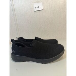 SKECHERS 124187W Womens Black Size 9 Lightweight Stretch Comfort Walking Sneaker